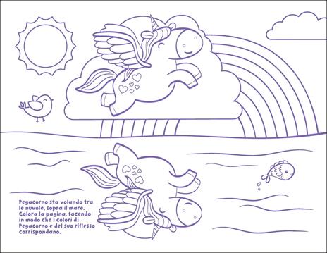 Caleidoscopio per disegnare. Unicorni. Ediz. a colori. Con 6 pennarelli. Con scrivania portatile. Con Adesivi - 2