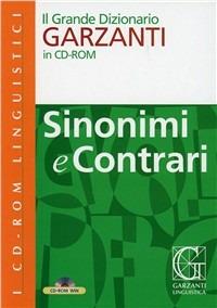 Grande dizionario dei sinonimi e contrari. CD-ROM - copertina