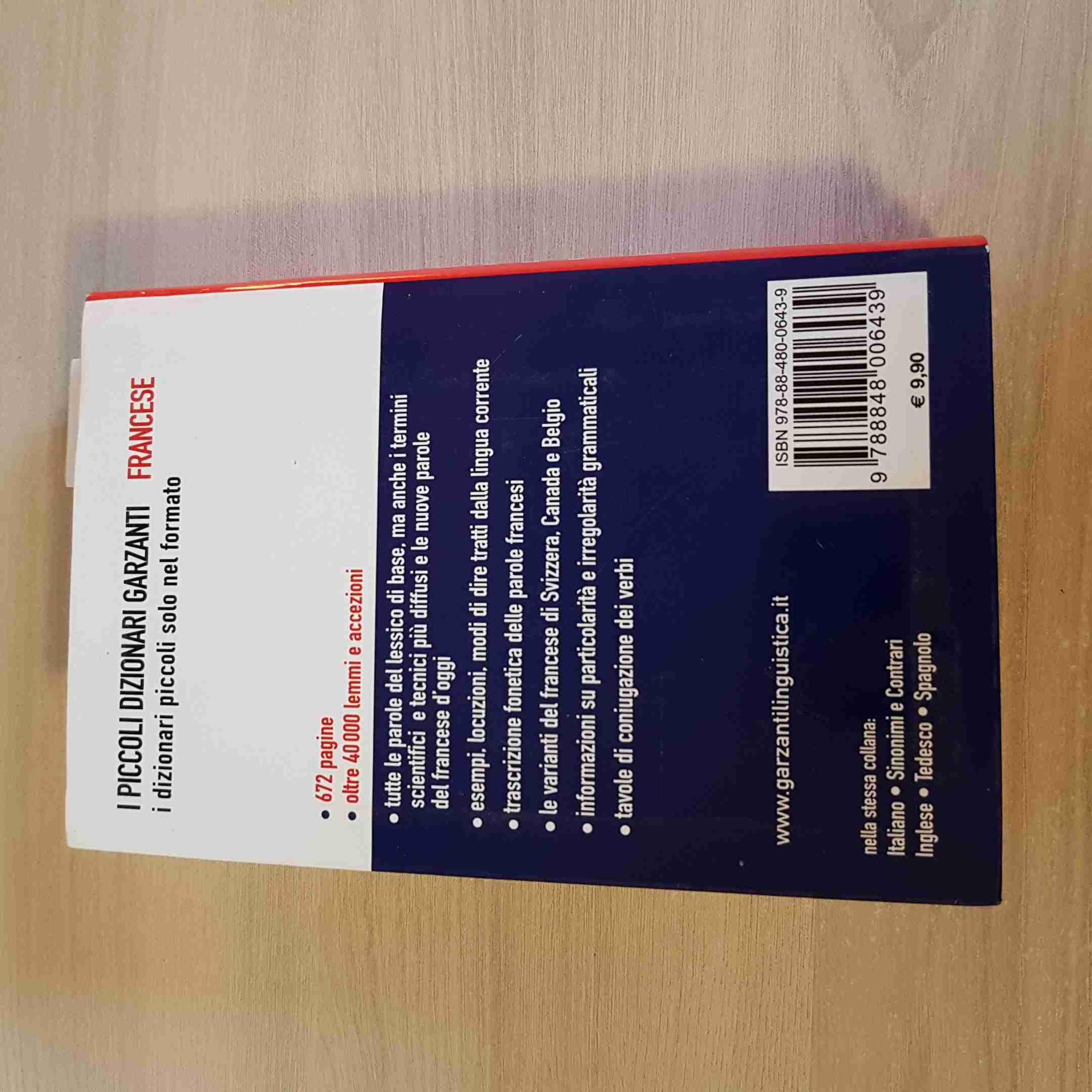 I piccoli dizionari Garzanti. Francese-italiano, italiano-francese
