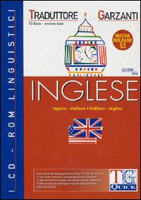 TG Quick versione 6.0. Traduttore Garzanti inglese-italiano, italiano-inglese. CD-ROM - copertina