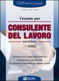 L' esame per consulente del lavoro - Barbara Cesarei,Giuseppe Pastore,Fiammetta Scarelli - copertina