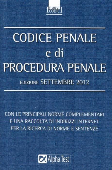 Codice penale e di procedura penale - copertina