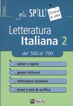 Letteratura italiana. Vol. 2