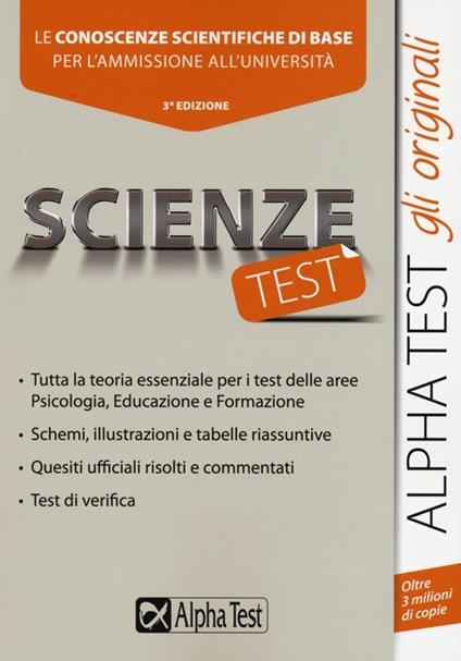 Scienzetest - Valeria Balboni,Silvia Tagliaferri,Fausto Lanzoni - copertina