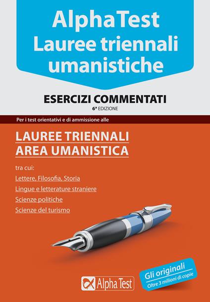 Alpha Test. Lauree triennali umanistica. Esercizi commentati - Giuseppe Vottari,Renato Sironi,Paola Borgonovo - copertina
