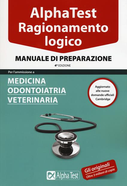 Alpha Test. Ragionamento logico. Manuale di preparazione - Carlo Tabacchi,Massimiliano Bianchini,Vincenzo Pavoni - copertina