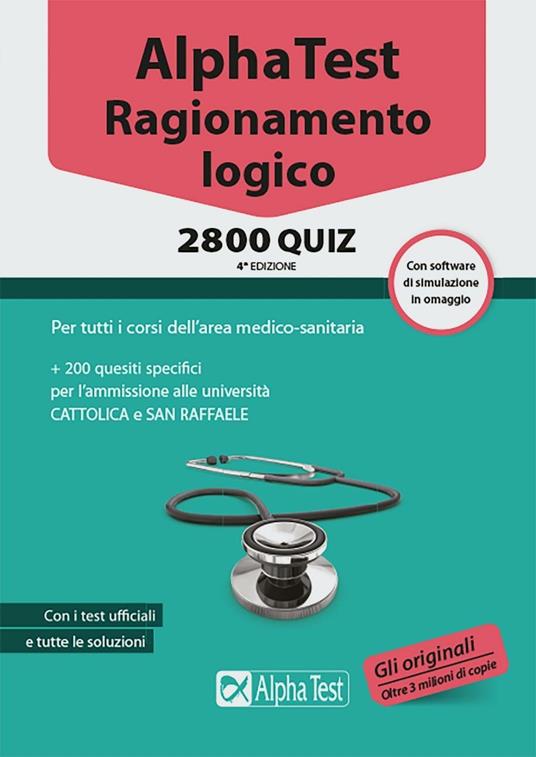 Alpha Test. Ragionamento logico. 2800 quiz. Con software di simulazione - copertina
