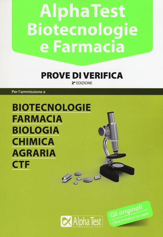 Alpha Test. Biotecnologie e farmacia. Prove di verifica - Stefano Bertocchi,Doriana Rodino,Alberto Sironi - copertina