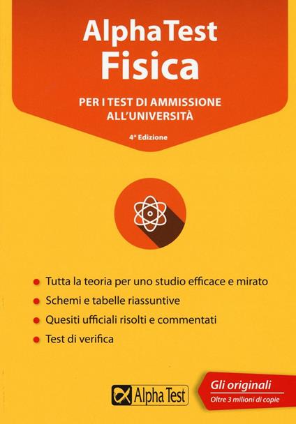 Alpha Test fisica. Per i test di ammissione all'università - Alberto Sironi - copertina