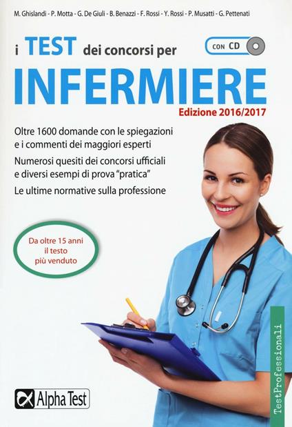 I test dei concorsi per infermiere. Con CD-ROM - copertina