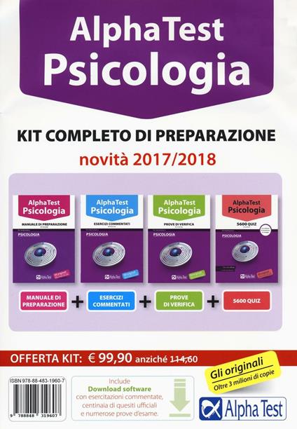 Alpha Test. Psicologia. Kit completo di preparazione. Con software di simulazione - copertina