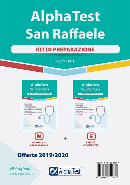 Alpha Test San Raffaele. Per l'ammissione a Medicina, Odontoiatria, Professioni sanitarie. Kit di preparazione: Manuale di preparazione-Esercizi commentati - Carlo Tabacchi,Massimiliano Bianchini,Renato Sironi - copertina