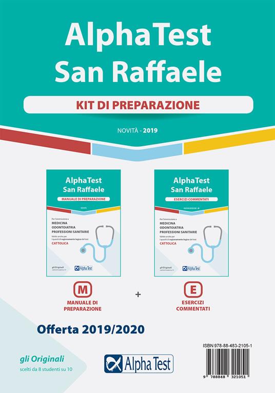 Alpha Test San Raffaele. Per l'ammissione a Medicina, Odontoiatria, Professioni sanitarie. Kit di preparazione: Manuale di preparazione-Esercizi commentati - Carlo Tabacchi,Massimiliano Bianchini,Renato Sironi - copertina