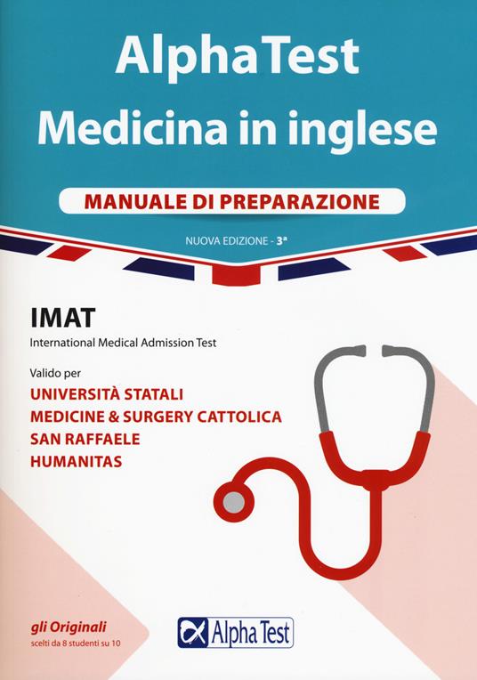 Alpha Test. Medicina in inglese. IMAT international medical admission test. Manuale di preparazione - Stefano Bertocchi - copertina
