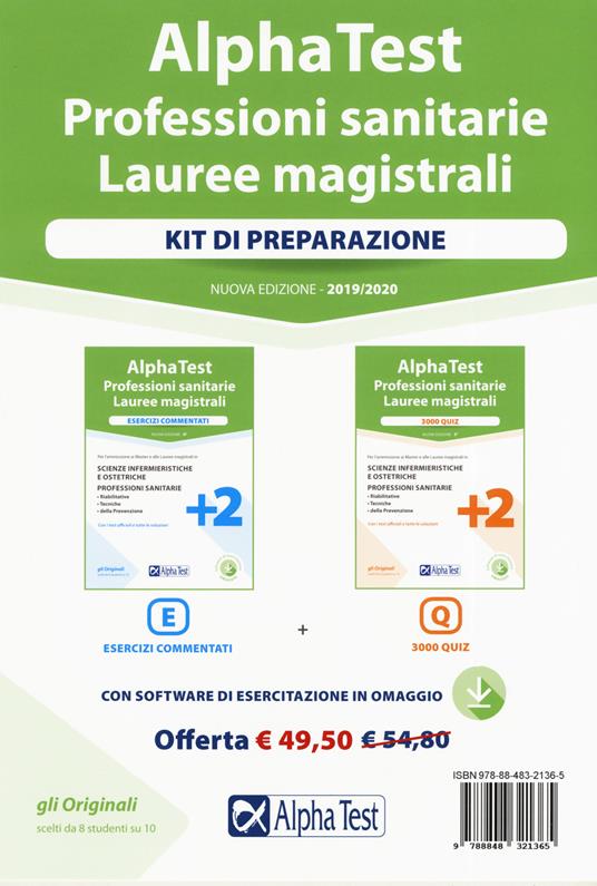 Alpha Test. Professioni sanitarie. Lauree magistrali. Kit: Esercizi commentati-3000 quiz. Nuova ediz. Con software di simulazione - copertina