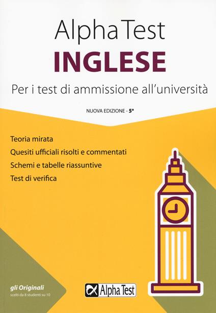 Alpha Test inglese. Per i test di ammissione all'università - Francesca Desiderio,Raffaella Reale - copertina