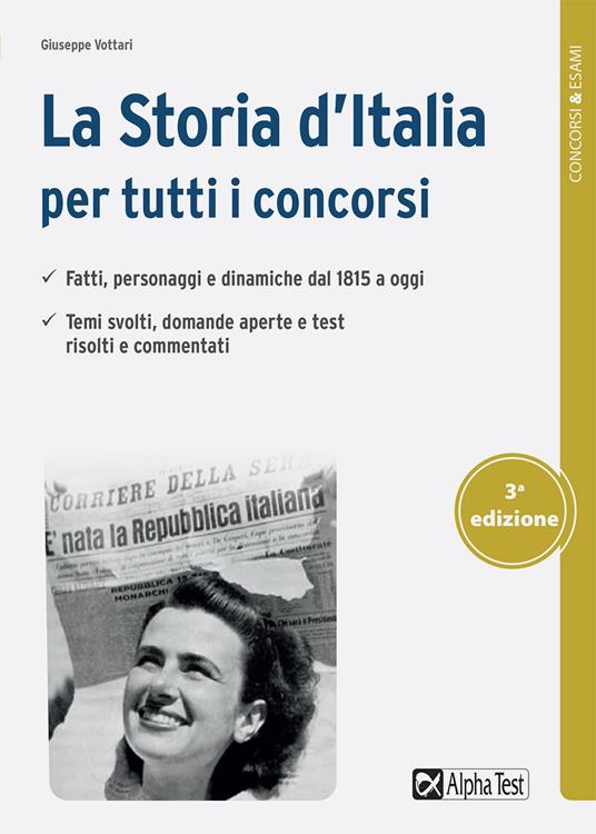 La storia d'Italia per tutti i concorsi - Giuseppe Vottari - copertina