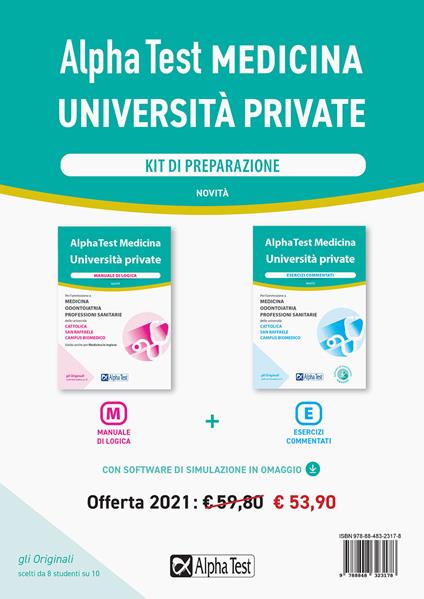 Alpha Test Medicina Università private. Kit di preparazione. Con software di simulazione - copertina