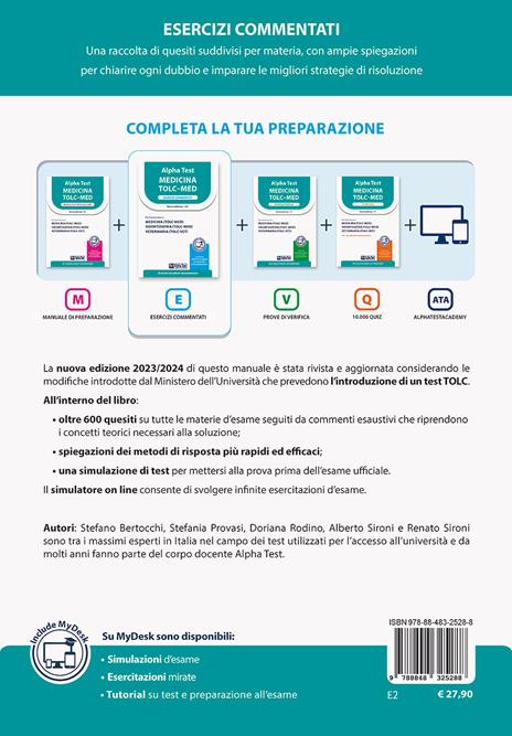 Alpha Test. Medicina. TOLC-MED. Esercizi commentati. Ediz. MyDesk. Con Contenuto digitale per download e accesso online - 2