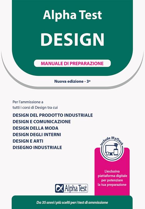 Alpha Test. Design. Manuale di preparazione. Con simulazioni on-line commentate - Stefano Bertocchi,Giuseppe Vottari,Fausto Lanzoni - copertina