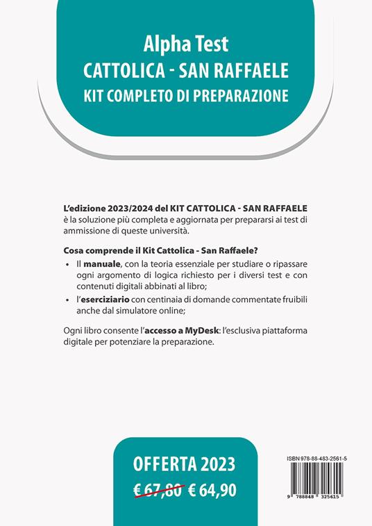 Alpha Test Cattolica San Raffaele. Kit di preparazione. Ediz. MyDesk - Massimiliano Bianchini,Francesca Desiderio,Carlo Tabacchi - 2
