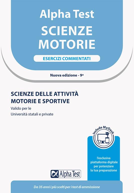 Alpha Test Scienze Motorie. Esercizi commentati - Massimiliano Bianchini,Giovanni De Bernardi,Stefania Provasi - copertina