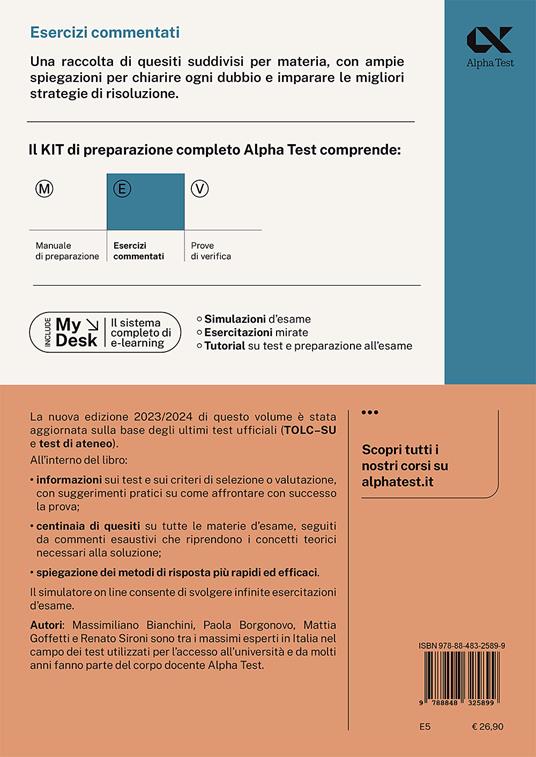 Alpha Test Comunicazione. Esercizi commentati - Massimiliano Bianchini,Paola Borgonovo,Mattia Goffetti - 2