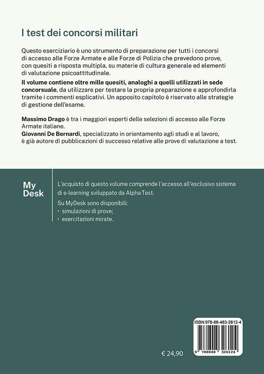 I test dei concorsi militari - Massimo Drago,Giovanni De Bernardi - 2