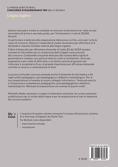 Concorso TER 2023. Lingua inglese. Teoria ed esercizi - Raffaella Reale - 2