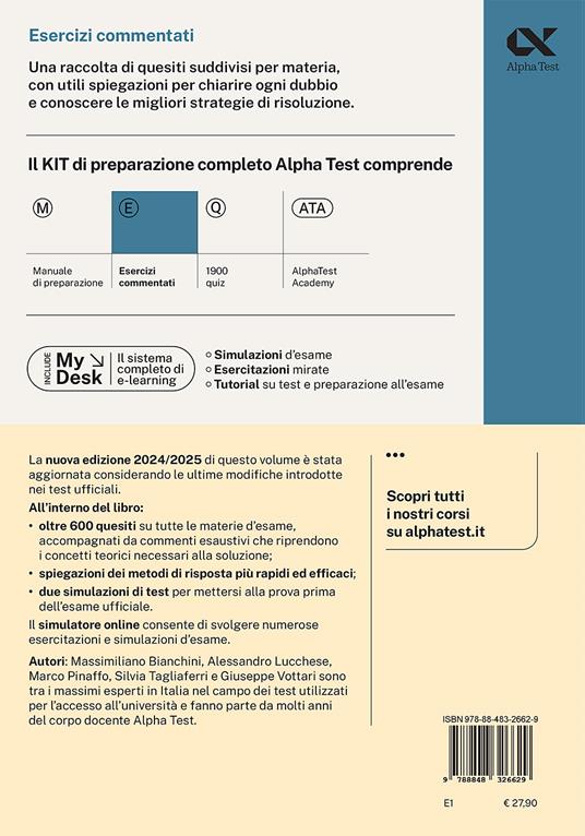 Alpha Test Bocconi e Luiss. Esercizi commentati. Con MyDesk - Massimiliano Bianchini,Alessandro Lucchese,Marco Pinaffo - 2