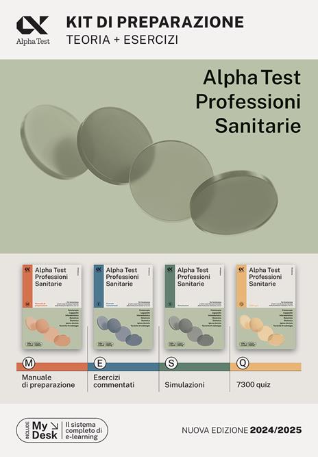 Alpha Test. Professioni sanitarie. Kit di preparazione. Ediz. MyDesk. Con Contenuto digitale per download e accesso online - Stefano Bertocchi,Massimiliano Bianchini,Stefania Provasi - copertina