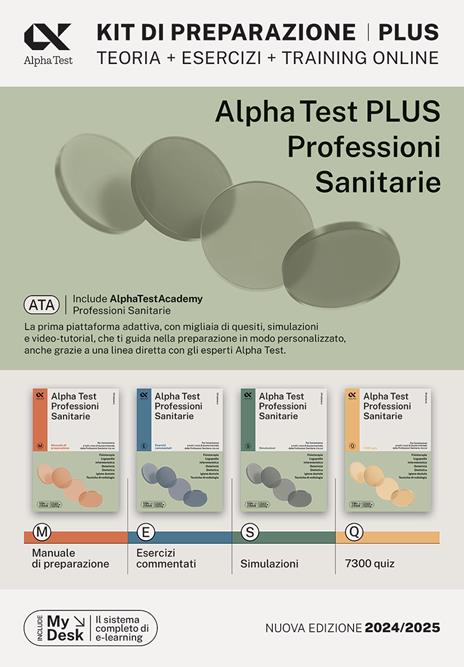 Alpha Test plus. Professioni sanitarie. Kit di preparazione Plus. Ediz. MyDesk. Con Contenuto digitale per download e accesso online - Stefano Bertocchi,Massimiliano Bianchini,Stefania Provasi - copertina
