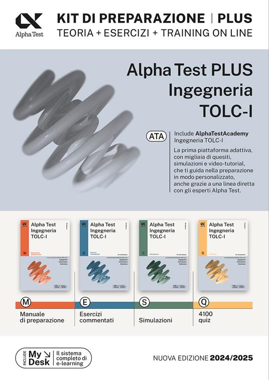 Alpha Test Plus Ingegneria. TOLC-I. Kit di preparazione Plus - Stefano Bertocchi,Alberto Sironi,Massimiliano Bianchini - copertina