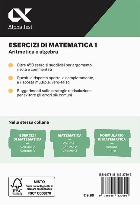 Esercizi di matematica. Con estensioni online. Vol. 1: Aritmetica e algebra - Giuseppe Tedesco - 2