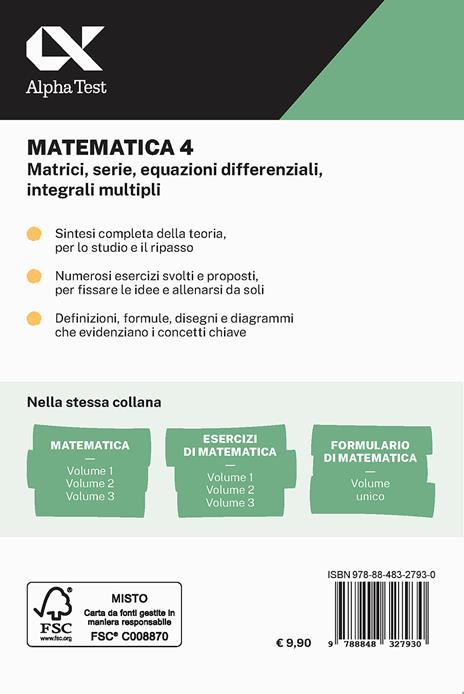 Matematica. Con estensioni online. Vol. 4: Matrici, serie, equazioni differenziali, integrali multipli - Mariangela Ferrara - 2