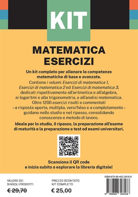 Kit Spilli. Matematica esercizi. Per esame di maturità - 3