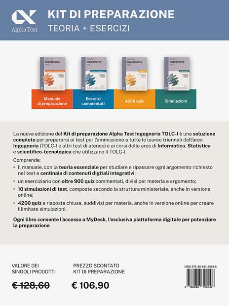Alpha Test. Ingegneria. TOLC-I. Kit di preparazione. Per l’ammissione a Ingegneria, Informatica e Statistica. Ediz. MyDesk. Con Contenuto digitale per download e accesso online - 3