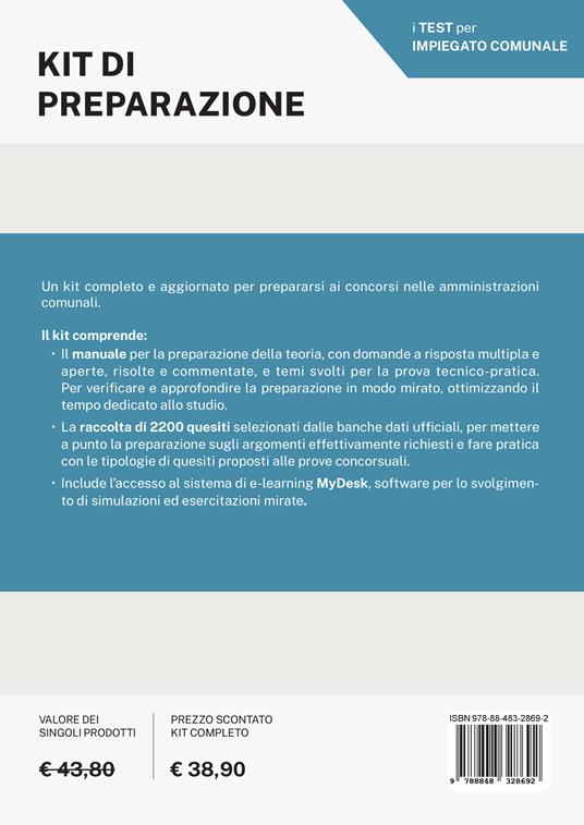 I test per impiegato comunale. Kit di preparazione. Ediz. MyDesk. Con Contenuto digitale per download e accesso online - 2