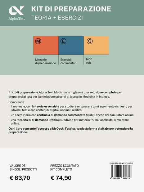 Alpha Test Medicina Inglese IMAT 2025-2026. Kit di preparazione. Con simulatore online - 3