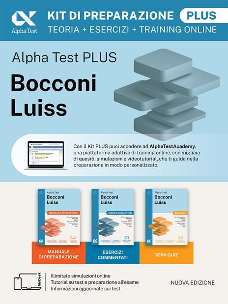 Alpha Test Plus Bocconi Luiss. Edizione 2025. Per test di economia. Con piattaforma di e-learning MyDesk e training adattivo - copertina