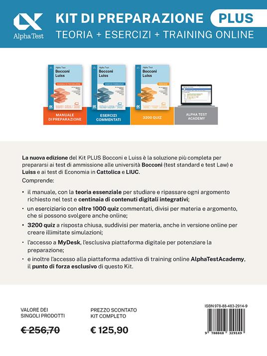 Alpha Test Plus Bocconi Luiss. Edizione 2025. Per test di economia. Con piattaforma di e-learning MyDesk e training adattivo - 3