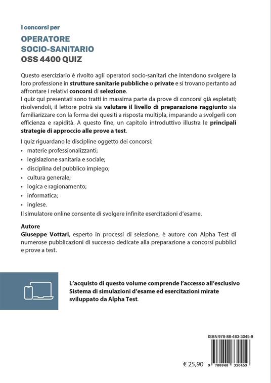 I concorsi per operatore socio-sanitario OSS 4400 quiz. Con software di simulazione - 2
