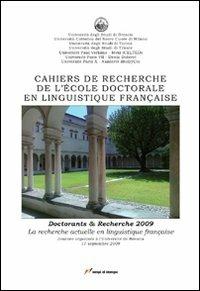Cahiers de recherche de l'École doctorale en linguistique française - copertina