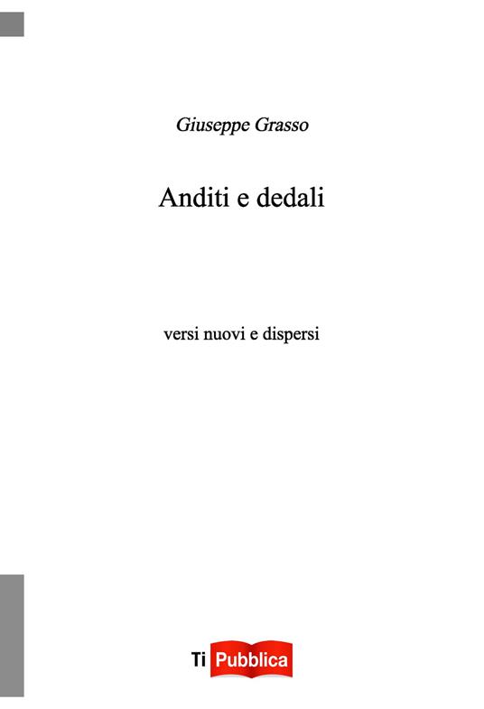 Anditi e dedali - Giuseppe Grasso - copertina