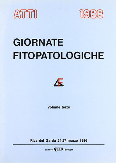 Giornate fitopatologiche. Atti (1986) - copertina