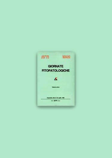 Giornate fitopatologiche. Atti (1992) - copertina