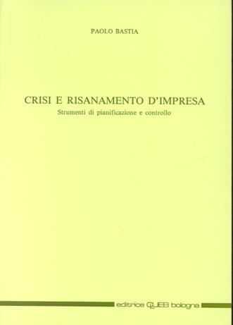 Crisi e risanamento - Paolo Bastia - copertina