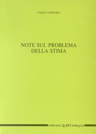 Note sul problema della stima - Paolo Paruolo - copertina