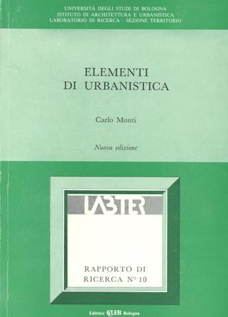Elementi di urbanistica - Carlo Monti - copertina