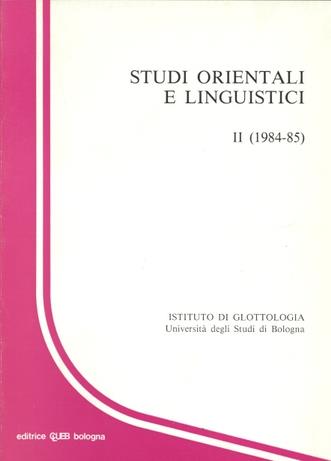 Studi orientali e linguistici. Vol. 2 - copertina